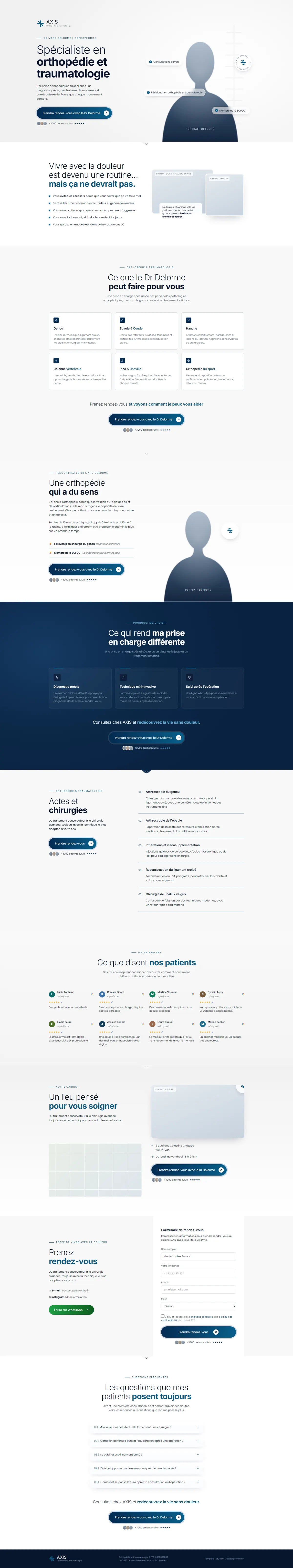 La page Médical premium en entier